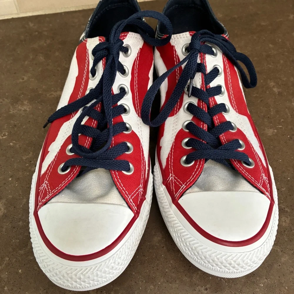 NWOT Converse Chuck Taylor American Flag 148835F Low Top Ox men's 8.5 women 10.5 - Picture 4 of 5